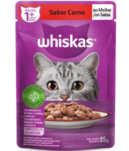 WHISKAS ADULTO CARNE 85G