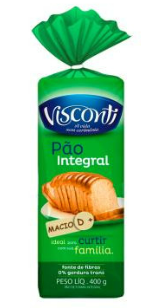 PAO DE FORMA VISCONTI INTEGRAL 400G