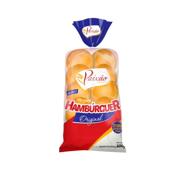 PAO DE HAMBURGUER PAIXAO 600G